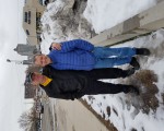 Jack and Laird waiting for the bus in Salt Lake City.